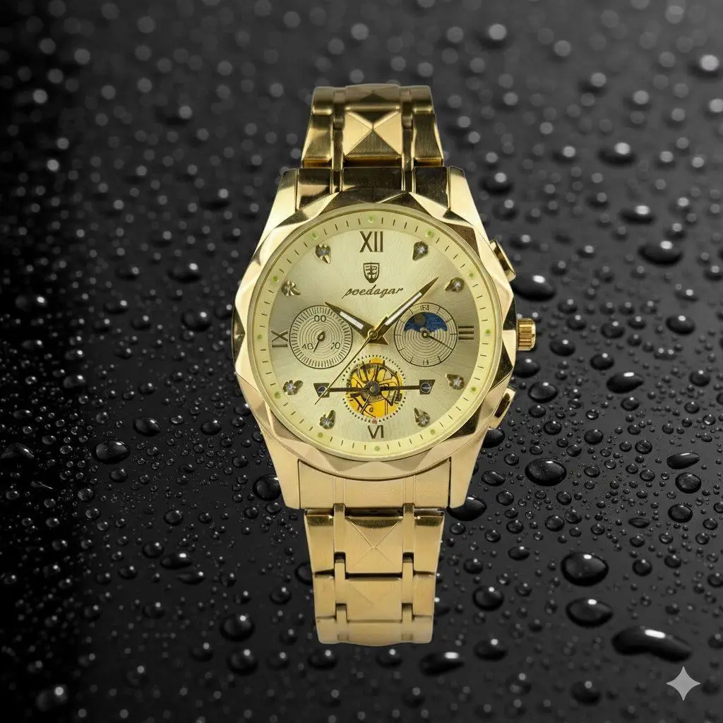POEDAGAR 996 Luxury Man Luminous Chronograph Watch for Men Stainless Steel Men’s Quartz Watches