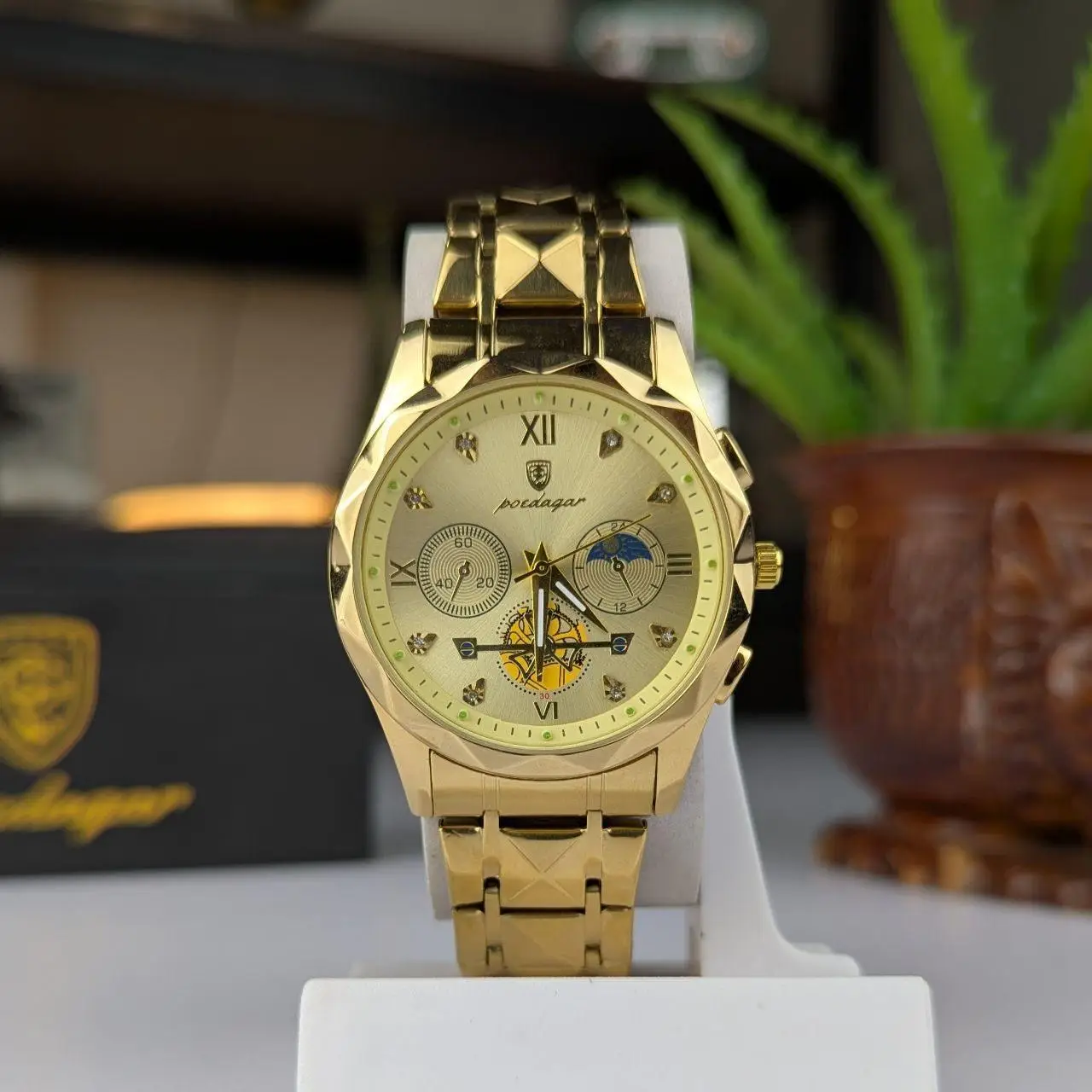 POEDAGAR 996 Luxury Man Luminous Chronograph Watch for Men Stainless Steel Men’s Quartz Watches
